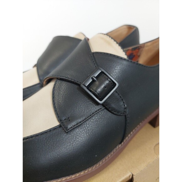 Korks Women's Size 10 Theodore Loafers 10M Color Block Black Cream - Picture 6 of 16